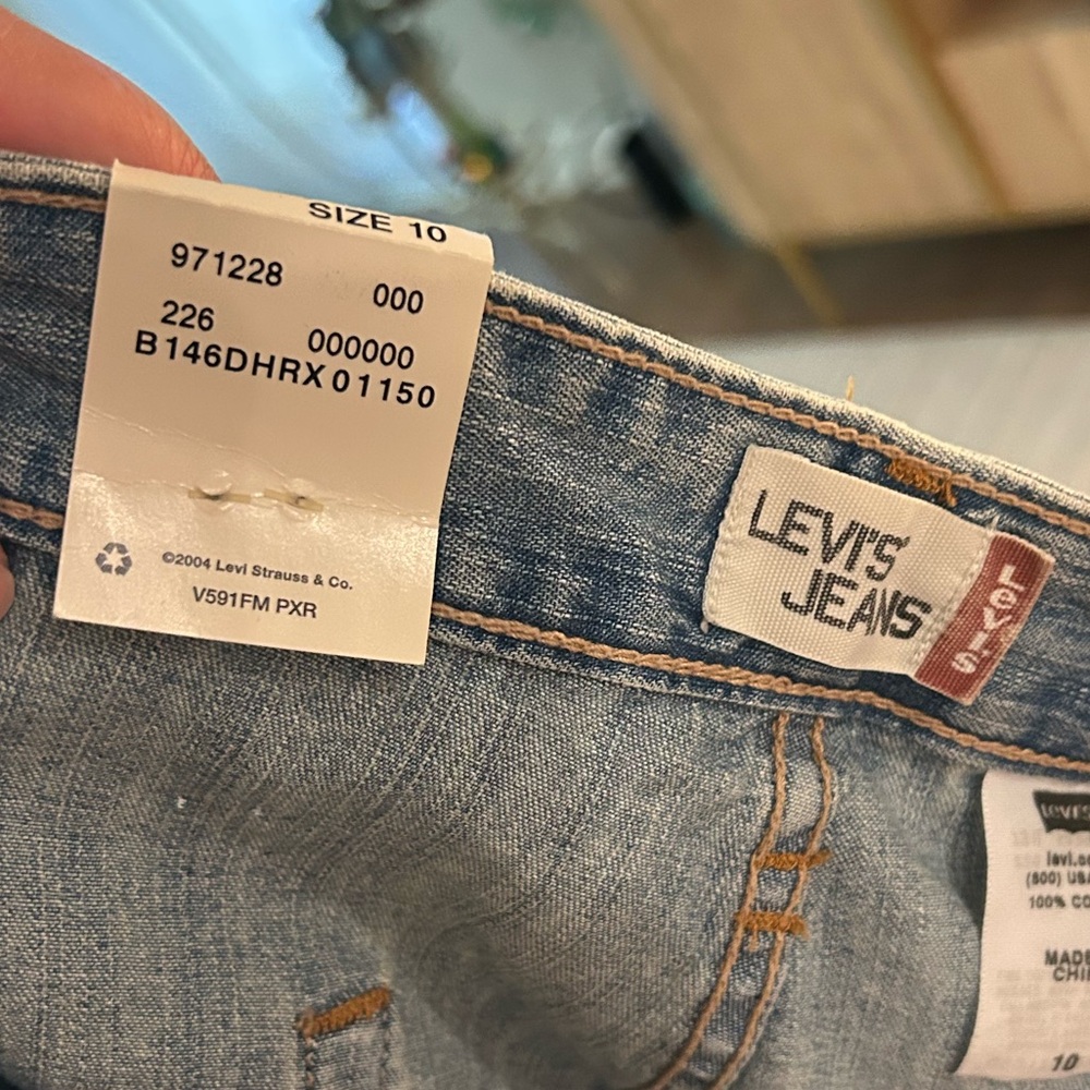 Levi’s Misses Vintage Y2K Deadstock Wide Leg Cropped Denim Culottes - Size 10 - Picture 10 of 14